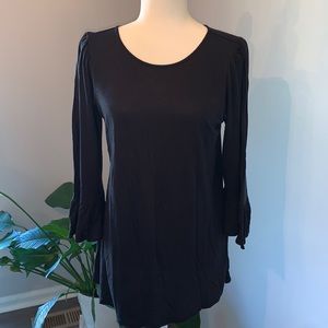 Loft black bell sleeve maternity top